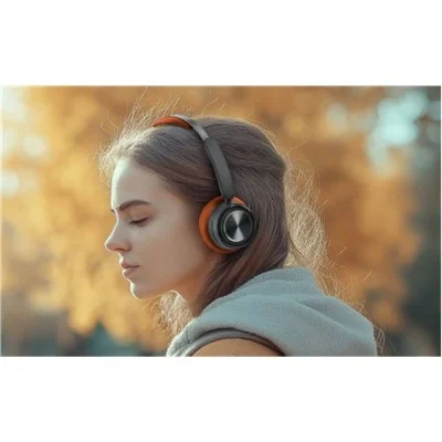 Moss Bluetooth Over-Ear Headphones with up to 65 Hour Battery Life and USB-C Charging - Orange